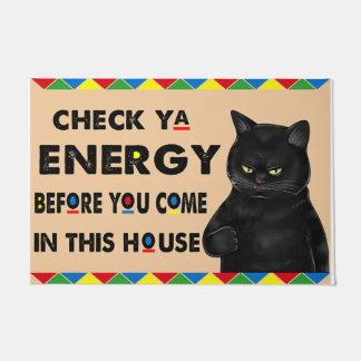 Check Ya Energy Welcome Mat, Closing gift Doormat