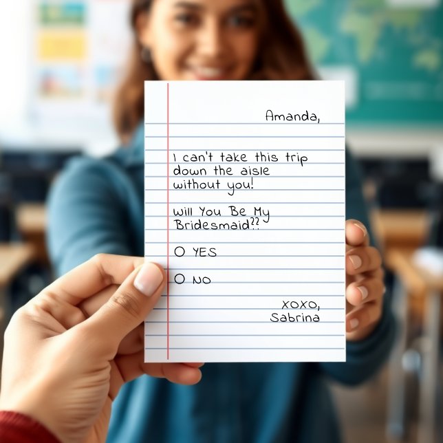 Check Yes or No Notepaper Bridesmaid Proposal  (Check Yes or No Notepaper Bridesmaid Proposal
)