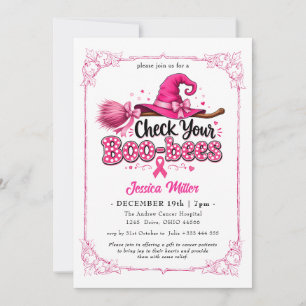 "Check Your Boo-Bees" Breast Cancer Invitation