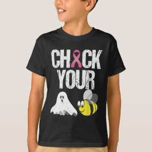 Check Your Boo Bees Fun Breast Cancer Halloween Gi T-Shirt
