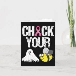 Check Your Boo Bees Shirt Funny Breast Cancer Hall Card