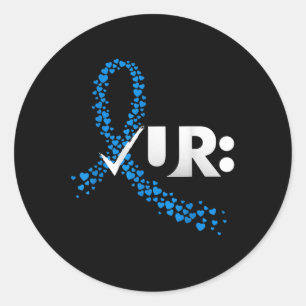 Check Your Colon Colorectal Cancer Awareness _1  Classic Round Sticker