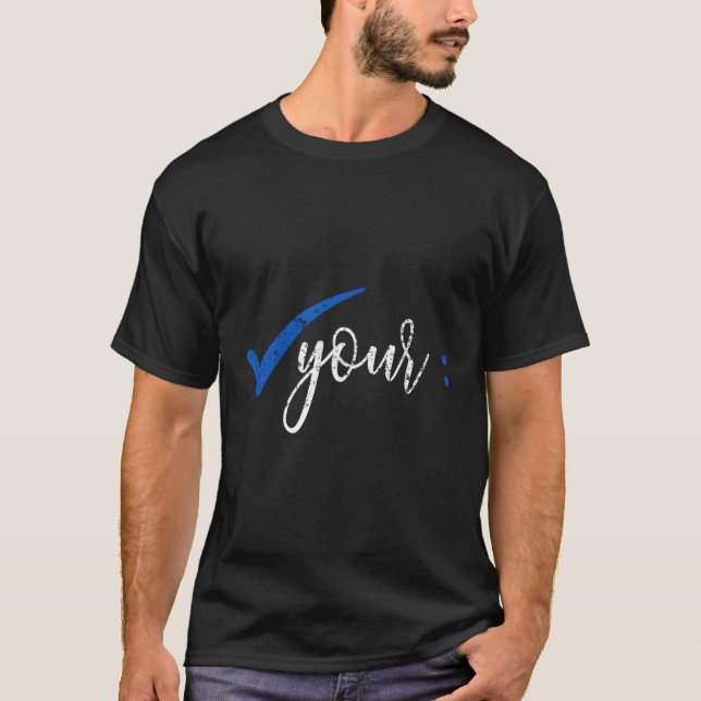Check Your Colon In Short Hand Tick Ur Colonoscopy T-Shirt (Front)