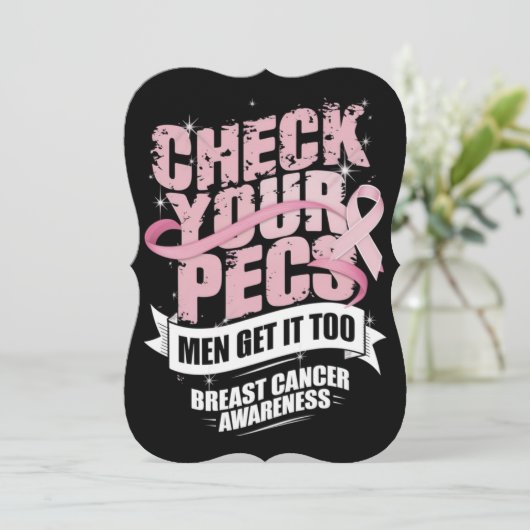 Check Your Pecs Men Breast Cancer Awareness (Standing Front)