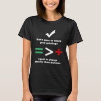 Check Your Privilege | Equal Greater than Division T-Shirt