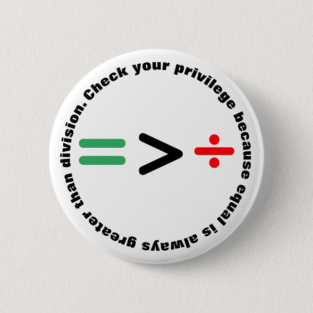 Check Your Privilege Pinback Button (Front)