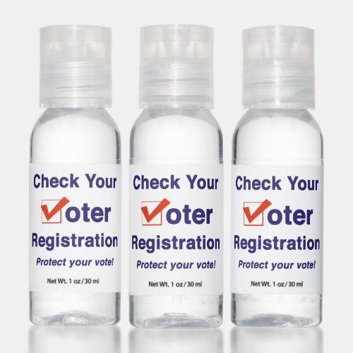 Check Your Voter Registration 2024 Election Hand Sanitizer