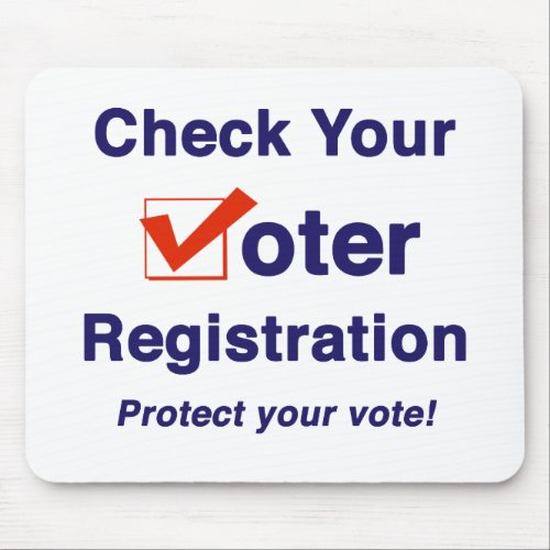 Check Your Voter Registration 2024 Election Mouse Pad