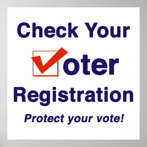 Check Your Voter Registration 2024 Election Poster