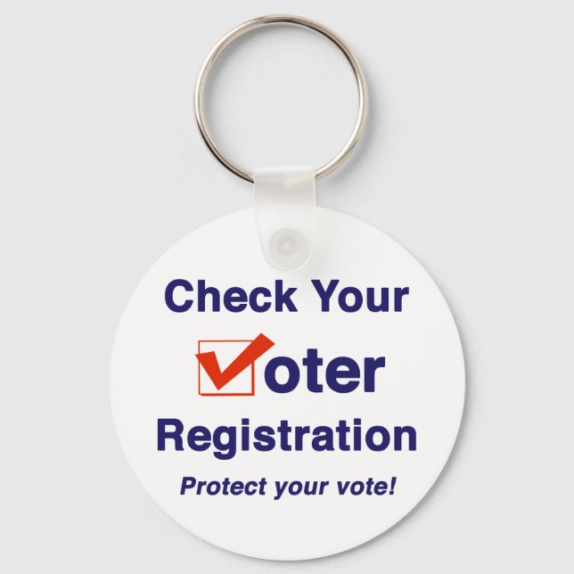 Check Your Voter Registration 2026 Election Keychain (Front)