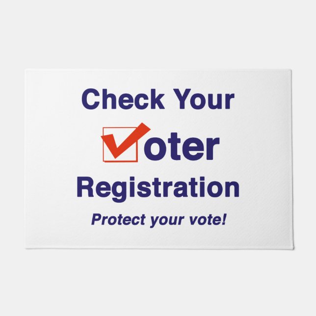 Check Your Voter Registration 2026 Elections Doormat (Front)