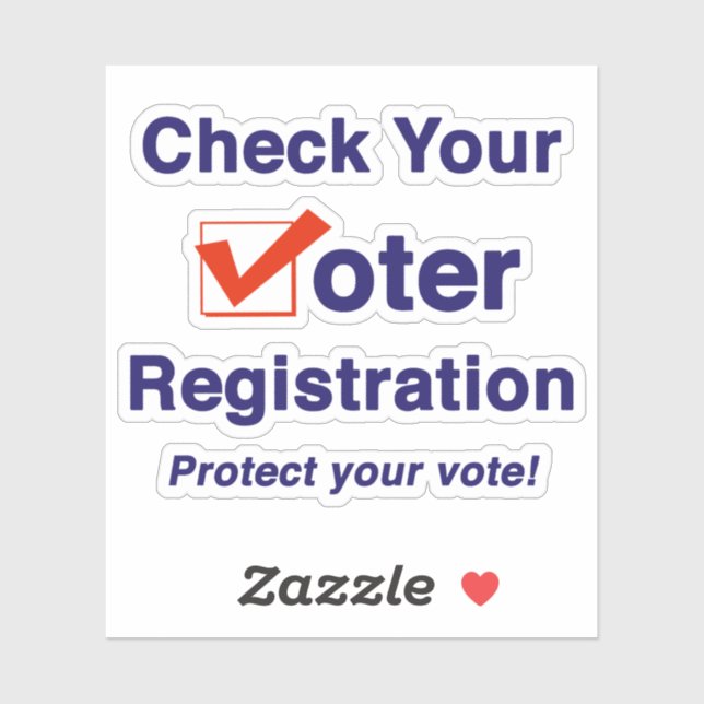 Check your Voter Registration 2026 elections Sticker (Sheet)