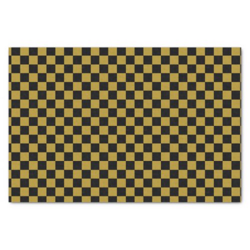 checkboard sample Black Gold Tissue Paper