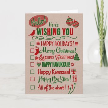 Checkbox Choose Your Holiday by MaeHemm at Zazzle