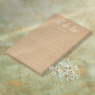 Checkbox To-Do List Planner Rustic Kraft Post-it Notes