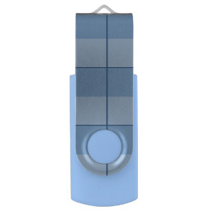 Checked Blue Checkered  Flash Drive