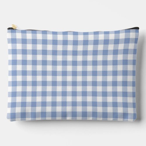 Checked Blue Gingham Classic  Accessory Pouch