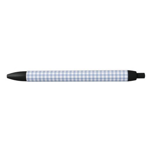 Checked Blue Gingham Classic  Black Ink Pen