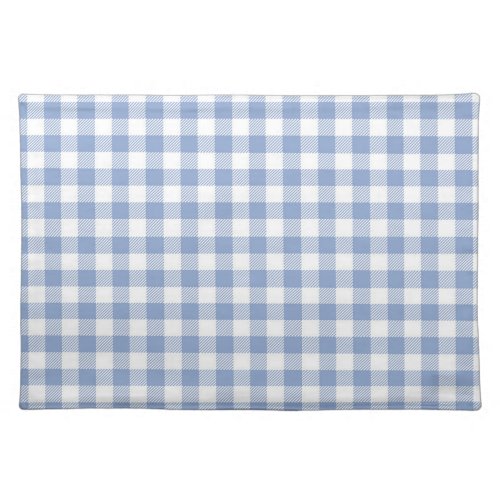 Checked Blue Gingham Classic  Cloth Placemat