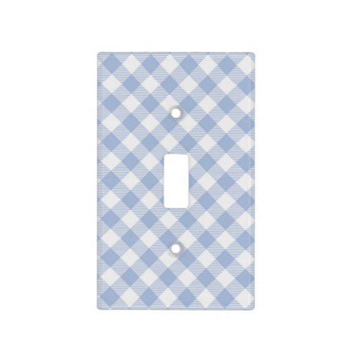 Checked Blue Gingham Classic  Light Switch Cover