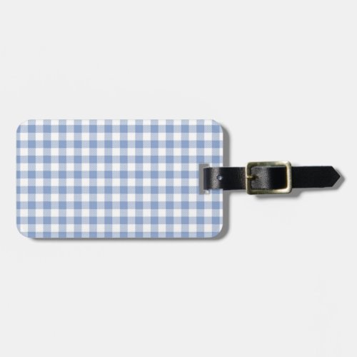 Checked Blue Gingham Classic  Luggage Tag