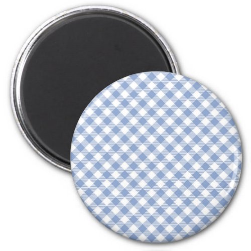Checked Blue Gingham Classic  Magnet