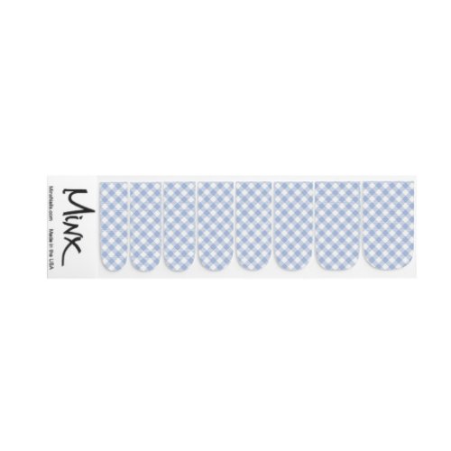 Checked Blue Gingham Classic  Minx Nail Wraps