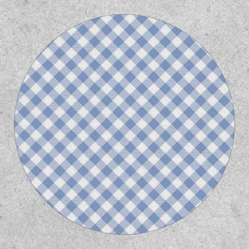 Checked Blue Gingham Classic  Patch