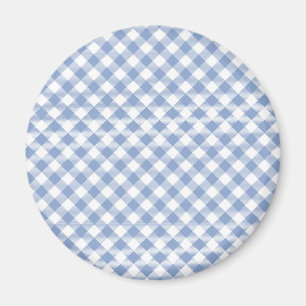 Checked Blue Gingham Classic Pattern Magnet