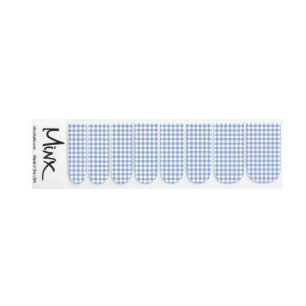 Checked Blue Gingham Classic Pattern Minx Nail Art