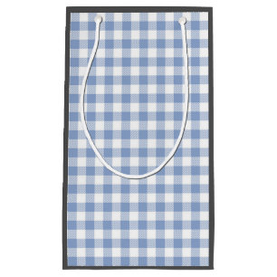 Checked Blue Gingham Classic Pattern Small Gift Bag