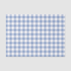 Checked Blue Gingham Classic Pattern Tissue Paper