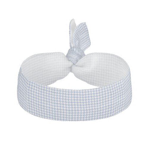 Checked Blue Gingham Classic  Ribbon Hair Tie
