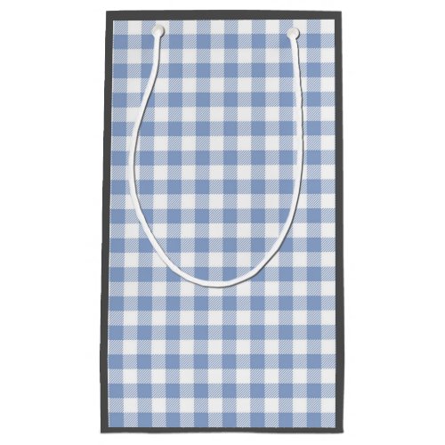 Checked Blue Gingham Classic  Small Gift Bag