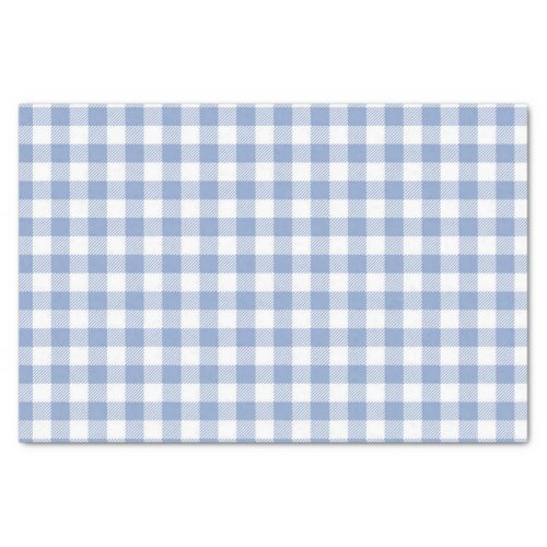 Checked Blue Gingham Classic  Tissue Paper