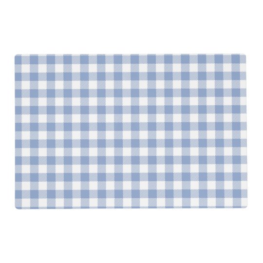 Checked Blue Gingham Placemat | Zazzle.com