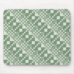 Checked, Checks in Green Mouse Pad