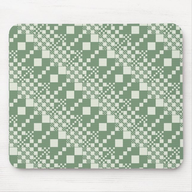 Checked, Checks in Green Mouse Pad (Front)
