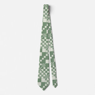 Checked, Checks in Green Neck Tie