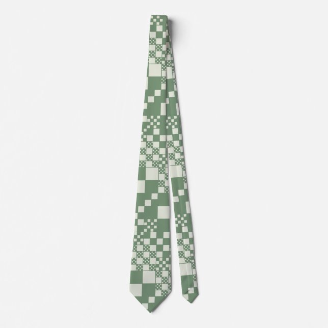 Checked, Checks in Green Neck Tie (Front)