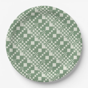 Checked, Checks in Green Paper Plates