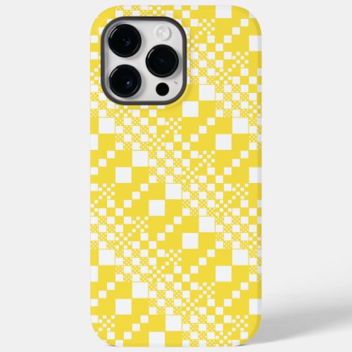 Checked Checks in Lemon Yellow and White Case_Mate iPhone 14 Pro Max Case