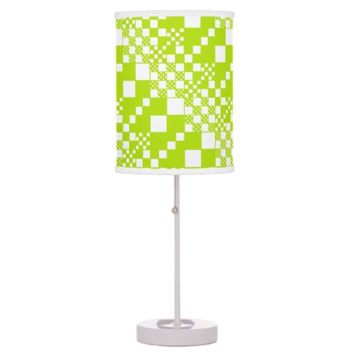  Checked Checks _ Lime Green and White Table Lamp