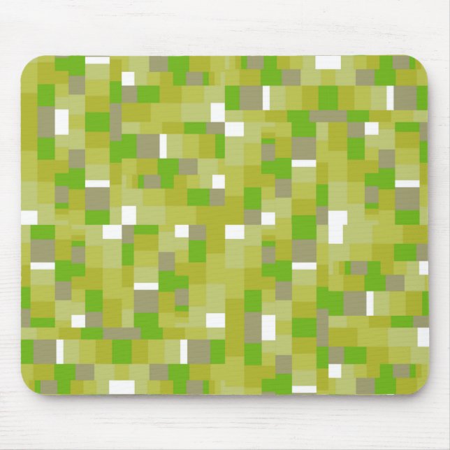 Checked Ginger Lemon Mouse Pad (Front)