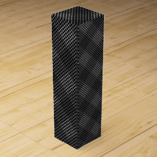 Checked pattern diagonal 2 tones b Black Wine Box