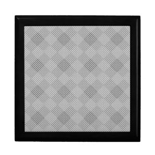 Checked pattern diagonal 2 tones w OffWhite Gift Box