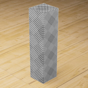 Checked pattern diagonal 2 tones w OffWhite Wine Box