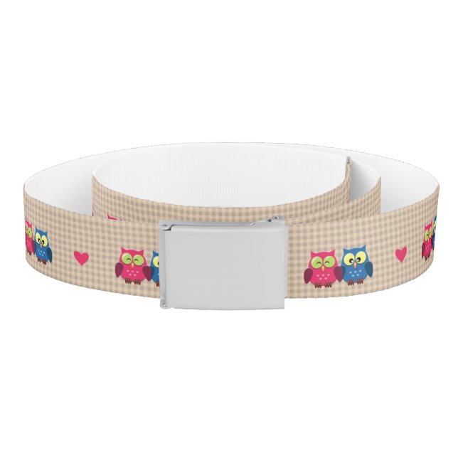 Checked pattern with love owls belt (Coil)