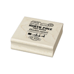 Checked Twice North Pole Post Office Rubber Stamp