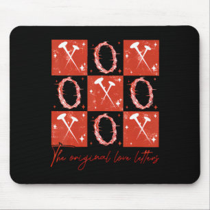 Checked Valentine Xoxo The Original Love Letters Mouse Pad